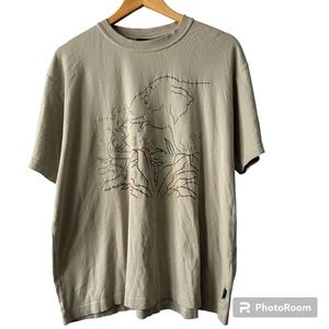 TinTin Herge T-Shirt Tan Size Large